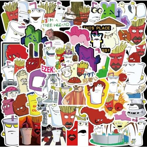 10/50pcs Cartoon Animation Aqua Teen Hunger Force Graffiti Stickers for Skateboard Guitar Luggage Phone Aesthetic DIY Stickers