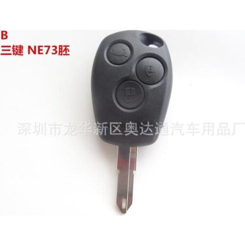 By DHL or Fedex 200pcs Remote Key 3 Button Black Case Shell Black For Renault /Clio /Modus /Trafic /Master