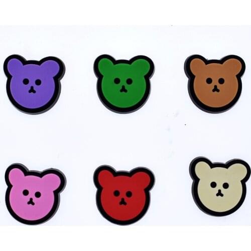 10 DIY Craft Gift Cute Tiny Bear Soft PVC Flatback Charms Handmade Stitching Accessory For Brooch/USB Charger/Card Holder/Rings