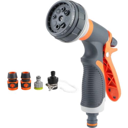 Watering Gun Garden Nozzle Hose Nozzle Adjustable Nozzle Water Gun Lawn Hose Garden High Pressure Sprayer with 1/2in Connector
