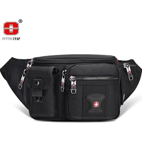 Multifunctional Unisex Waist Pack Casual Fanny Pack Men Belt Bag Phone Pouch Bags Women Black More Pockets Small Waist Bag Male