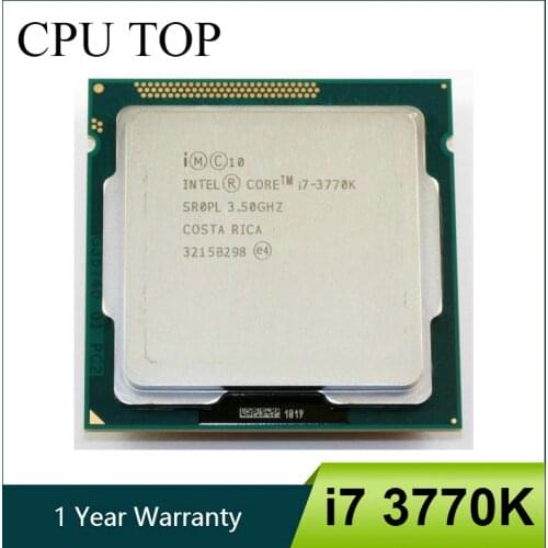 Intel i7 3770K Quad Core LGA 1155 3.5GHz 8MB Cache With HD Graphic 4000 TDP 77W Desktop CPU