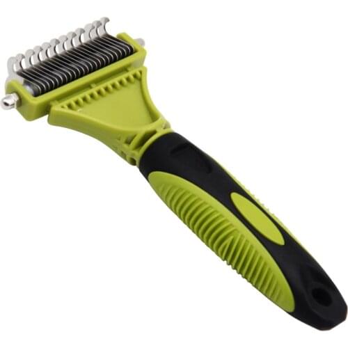 Pet Cat Dog Comb Brush Professional Large Dogs Open Knot Rake Knife Pet Grooming Products Stainless Double-sided comb for dog