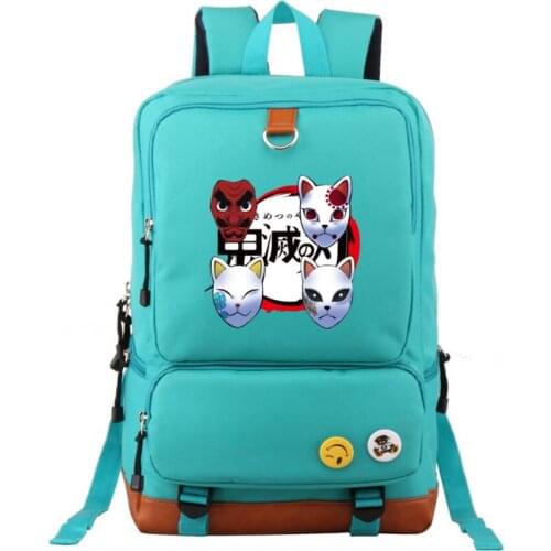Kimetsu no Yaiba Cosplay Backpack Daily School Backpack Kamado Tanjirou Anime Print Computer Bag Demon Slaver Cosplay Bag