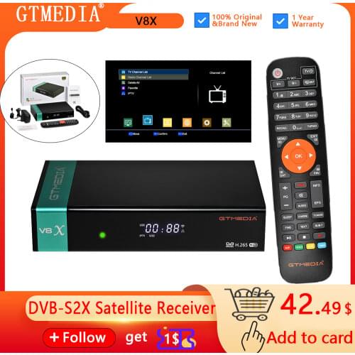 GTMedia V8X Full HD DVB-S2/S2X Satellite Receiver for Smart Digital TV Support ACM M3U Youporn Decoder Receptor