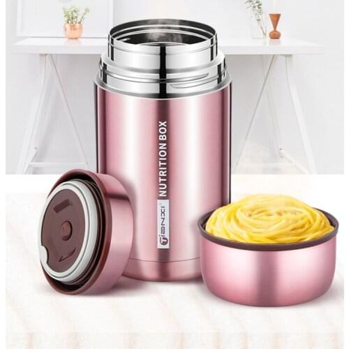 Vacuum Portable Lunch Box Sealed Keep Warm Eco Friendly High Capacity Lunch Box Soup Mug Bolsa Almuerzo Food Container DG50LB