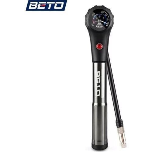 BETO Combo 300psi Bicycle Pump Shock Fork MTB Gauge Presta Shcrader Cycling Portable Air Inflator Road Bike Mini Hand Pump