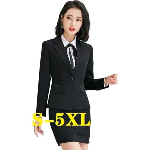 Blazer Women 2021 Autumn Womens jacket Blazers Jackets Female Work Office Lady Suit 5XL Black Business Womens Blazer Slim Coat