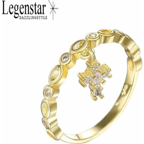Legenstar Cross Zircon Ring Fashion Female Jewelry Infinity Sign Women Rose Gold Rings for Party Wholesale Jewelry 2018