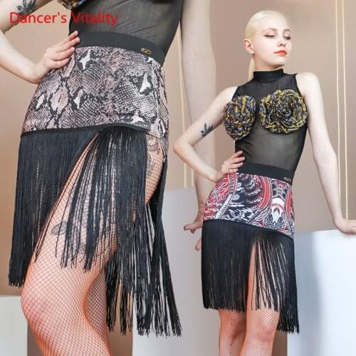 Latin Dance Competition Clothing Sexy Fringed Skirt Fashion Female Adult High-end Professional Performance Dress Dancing Clothes