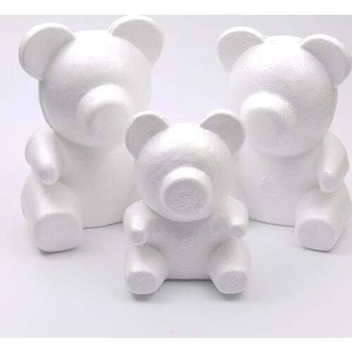 1pcs 15cm-30cm Various Sizes Foam Rose Bear Mold DIY For Gift Polystyrene Styrofoam Foam Ball Artificial Rose Flowers BeaR