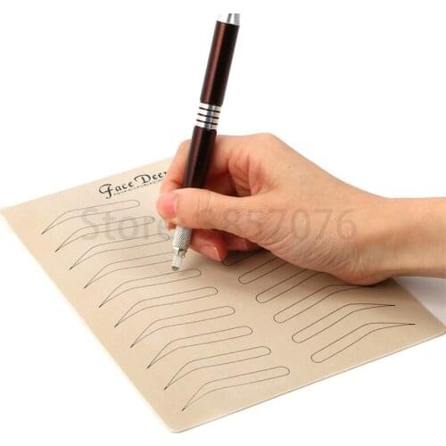 10PCS Rubber Microblading Skin Practice Eyebrow Training Artificial Tattoo Practice Skin For Permanent Makeup Tattoo Learning