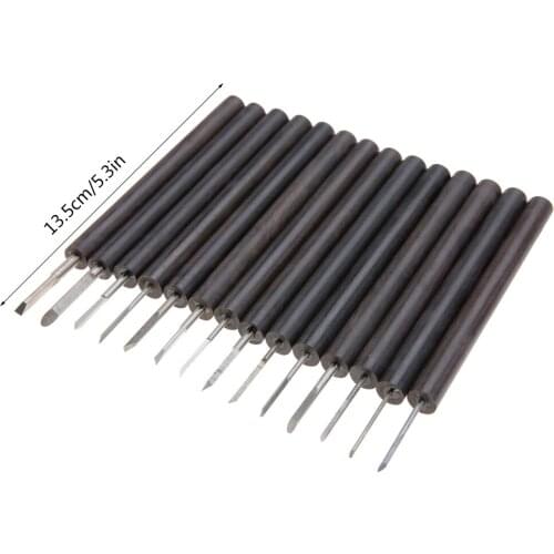 14PCS Hand Carving Knife DIY Woodworking Olive Nut Walnut Engraving Tool Set
