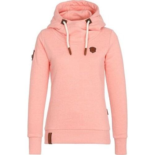 Womens Winter Thickening Plus Velvet Hooded Pink Sweater Stitched Warm Hooded Sweater Long Sleeve Loose Sweater XXL