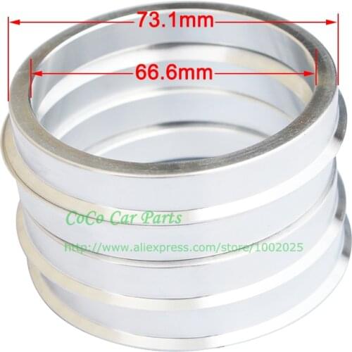 4pcs/lot 73.1-66.6 /66.6-73.1 72.6-66.6/66.6-72.6 Aluminum Sport Car Tyre Spigot Rings