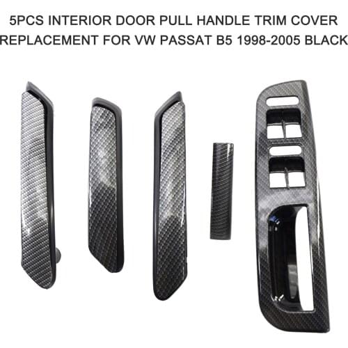 5PCS Interior Door Pull Handle Window Control Panel Kit Replacement for VW Passat B5 1998-2005 Auto Styling Accessories