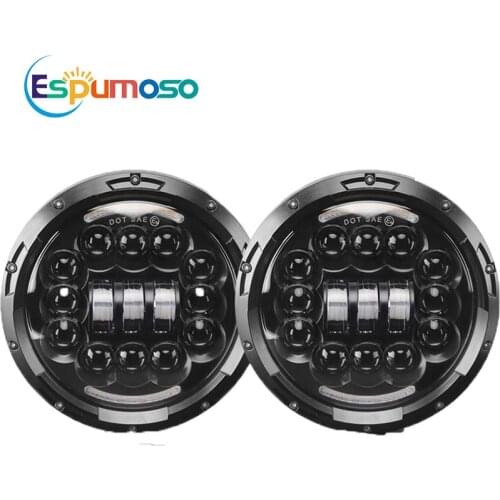 7" Inch H4 Motorcycle Led Headlight Halo Ring Angel Eye 90W Headlmap For Jeep Wrangler JK 2007-2018 LJ CJ TJ 97-18 JL 12V 24V