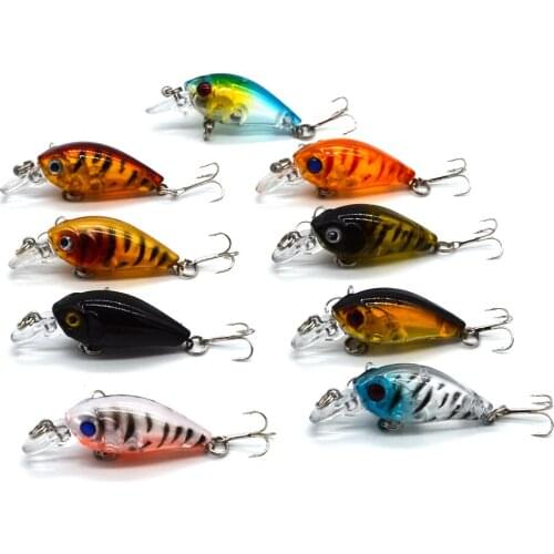 9pcs/lot 4.6cm/1.81 3.6g/0.13oz pesca artificial hard bait fishing lure minnow wobbler tackle style Top Quality with 3D eyes