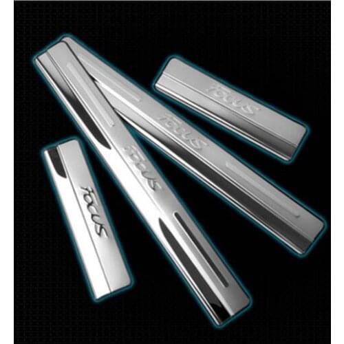 Car Styling for Ford Focus 2 mk2 accessories 2005 2006-2009 2013 stianlesssteel auto door sill protector scuff plate sills guard