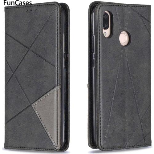 Geometry PU Leather Flip Phone Bag For capinha Huawei Nova 3E Csse sFor Coverage Huawei estojo P20 Lite Telephone Covers