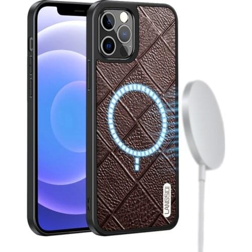 Genuine Cow Leather Phone Case For Apple iPhone 12 Pro Max 12 Mini 12Pro Max 360 Full Protective Cover Magnetic Shell