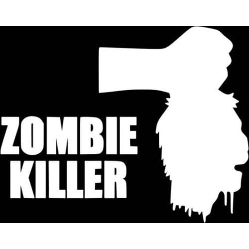 Black/Sliver Zombie Killer Car Decals Window Bumper Vinyl Car Body sticker Art Decals Waterproof Removable S1234