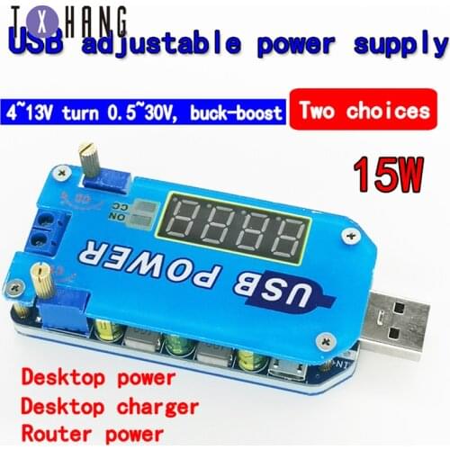 DC-DC 15W Adjustable USB Step Up Down Power Supply CVCC Buck Boost Voltage regulator Converter DC 5V to 3.3V 9V 12V 24V 30V