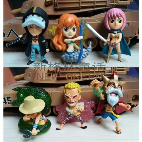 BANDAI One Piece Action Figure Genuine Anime Decoration Luffy Nami Luo Usopp Pendant Keychain Rare Charm Toy