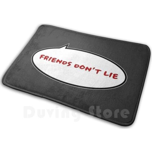 Friends Don't Lie-Speech Bubble Carpet Mat Rug Cushion Soft Non-Slip Friends Dont Lie Netflix Mike Demogorgon Retro Vintage