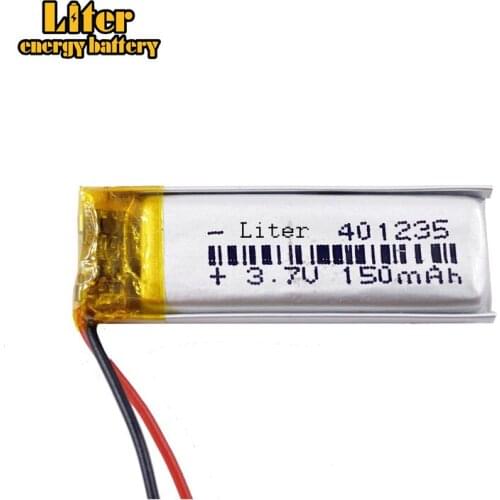 5pcs Liter energy battery Good Qulity 3.7V,150mAH,401235 Polymer lithium ion / Li-ion battery for TOY,POWER BANK,GPS,mp3,mp4