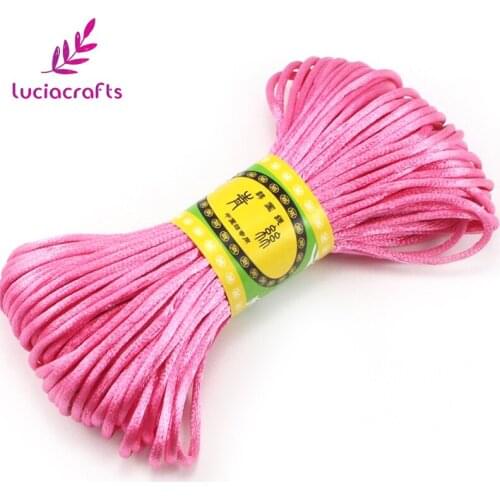 Lucia Crafts 20 y Satin Rattail Silk Macrame Cord Nylon Kumihimo Shamballa For Bracelet Jewelry Findings W0404