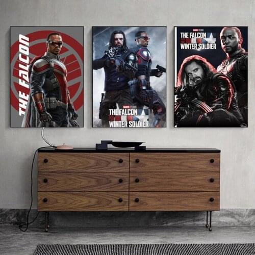 Marvel Avengers Superhero Movie Canvas Painting The Falcon and The Winter Soldier Posters and Prints Wall Picture for Home Decor
