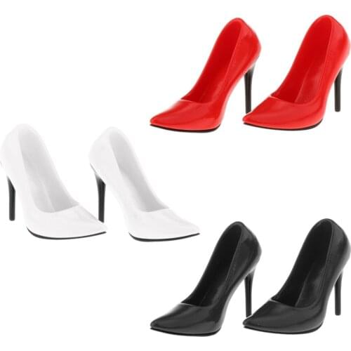 1/6 Scale Fashion High Heels Shoes for 12'' OD Kumik Action Figures Black