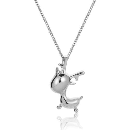 Fashion Simple Silver Color Elk Pendant Necklace Elegant Womens Wedding Party Accessories Romantic Valentines Day Jewelry Gift