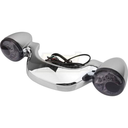 Motorcycle Turn Signal Brake Light Bar Lens Chrome Taillight For Harley Touring 10-20 Road Street Glide Road King Special FLTRXS