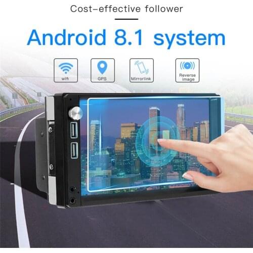 Android 8.1 7inch 2 DIN mp4 mp5 player bluetooth wifi GPS navigation FM Radio Touch Screen 1G 16G Audio Stereo