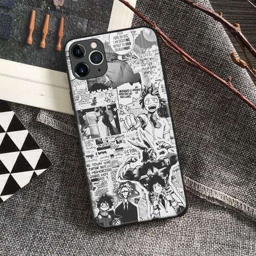 Izuku and All Might My Hero Academia Soft Silicone Glass Phone Case for IPhone SE 6s 7 8 Plus X Xr Xs 11 12 Mini Pro Max Samsung