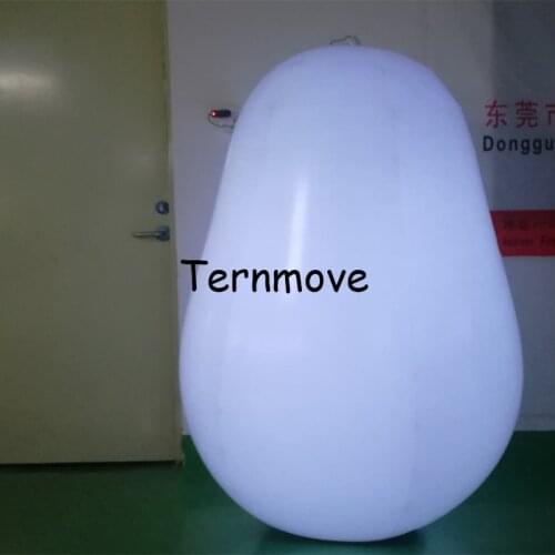 Inflatable Mascot Cartoon with LED Tumbler promotion fruit beach ball giant led ground advertising balloon for decoration