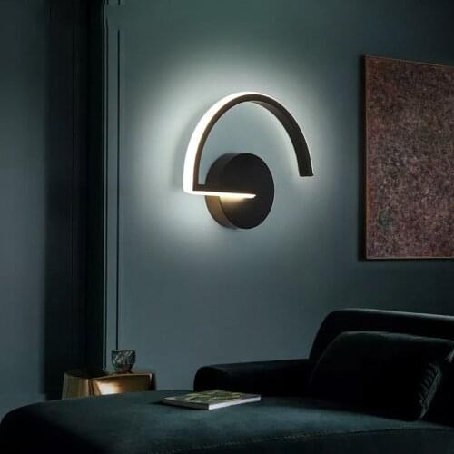 GTBL 3 Tone Temperature Wall Lights for Home Modern Led Bedroom Light 15W Hotel Decoration Lamp Art Semicircle Light Source