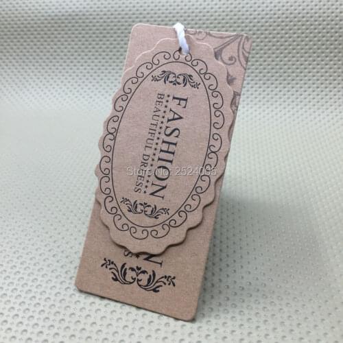 Customize clothing kraft paper hang tag/garment bag printed tags/cardboard tags/clothing label printing/trademark/logo/brand