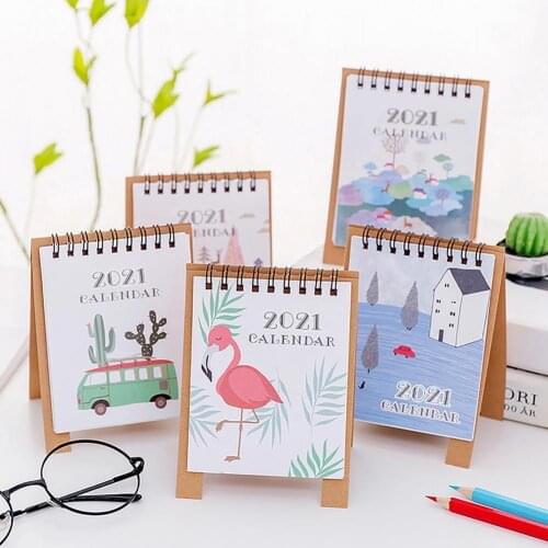 New Mini Cartoon Design Study Room Table Desktop Paper Calendar Daily Scheduler Desktop Paper Calendar Daily Scheduler Calendar