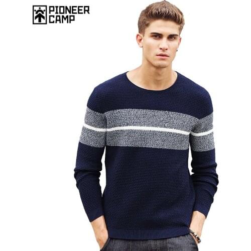Pioneer Camp casual striped sweater men brand clothing Pullover men fashion Designer sweaters for men A611201Y