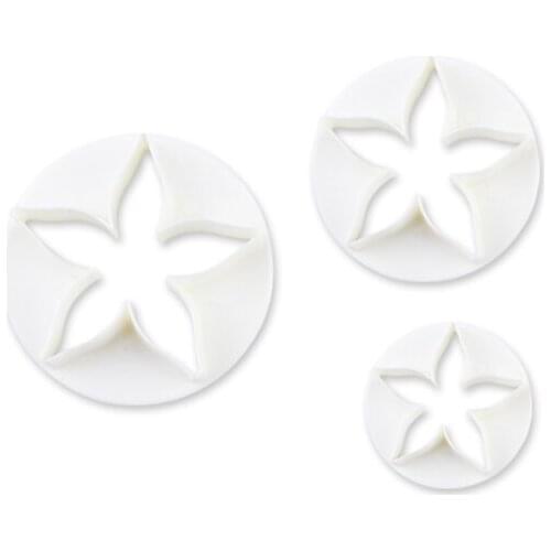 Pentagram Cookie Cutter Plastic Biscuit Knife Baking Fruit Cake Kitchen Tools Mold Embossing Printing