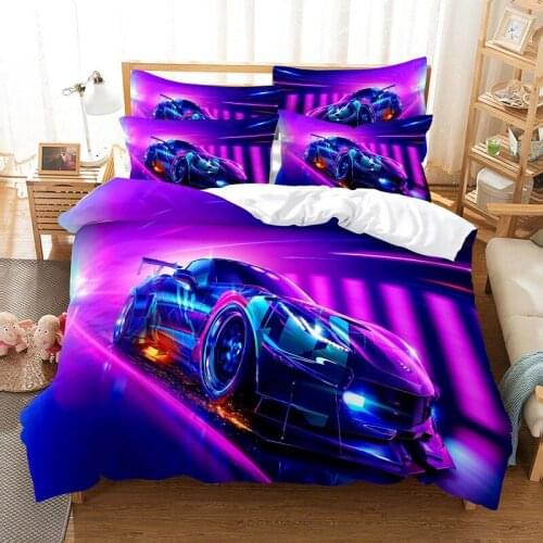 Sports Cars and Locomotives Bedding Duvet Cover 3D Digital Printing Bed Sheet Fashion Design 2-3Piece Quilt Cover Bedding Set