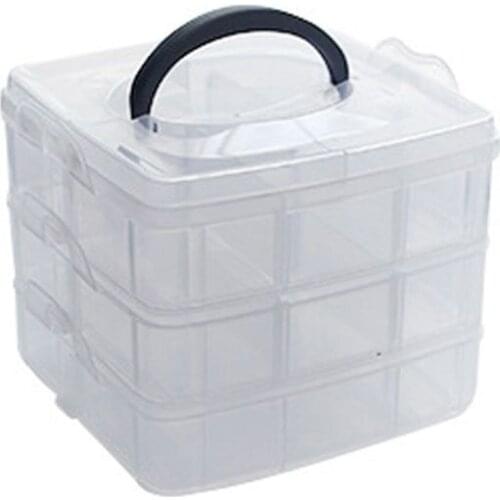 Transparent Portable Large Jewelry Organizer Storage Box Container Case Display Jewerly Storage Box