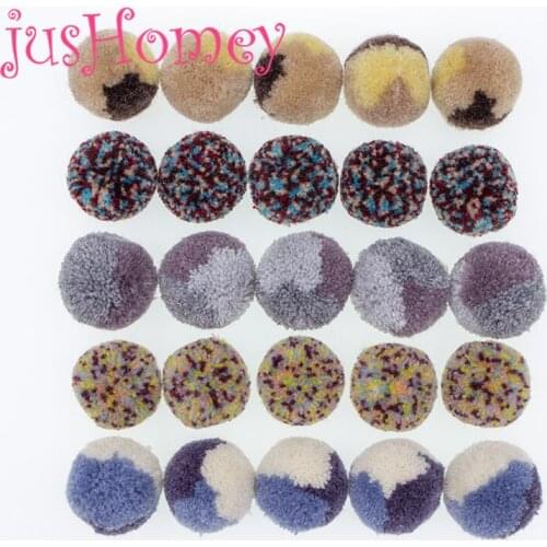 30PCS 25mm Multi-color Yarn Pompom Balls Fluffy Pompom Balls Craft Accessory for DIY Jewelry Making, Garment Supply, Party Decor