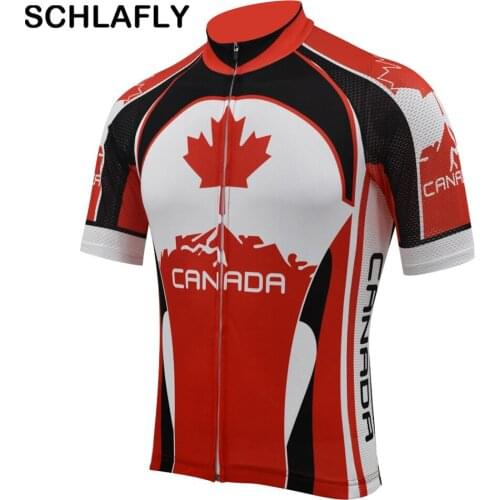 Man red maple leaf retro cycling jersey old style summer short sleeve bike wear jersey road jersey cycling clothing schlafly