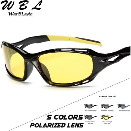 WarBLade Polarized Night Vision Sunglasses Mens Driving Sun Glasses For Men Sport Brand Luxury Mirror Shades Square Oculos