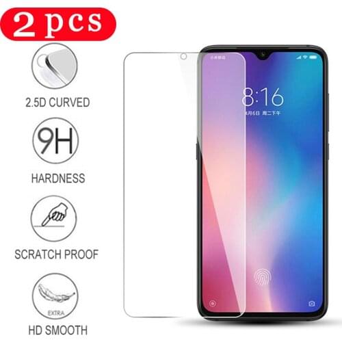 2Pcs tempered glass for xiaomi mi note 10 pro protective film phone screen protector 9T 9 se lite pro cc9 cc9e glass smartphone