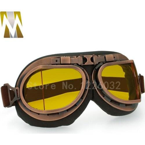 Motorcycle Biker Goggle Helmet Glasses Protector Windproof Anti-UV ABS lens Multicolor Smoked Clear Silver Yellow